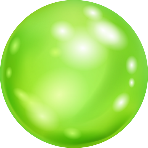 Green sphere with glares