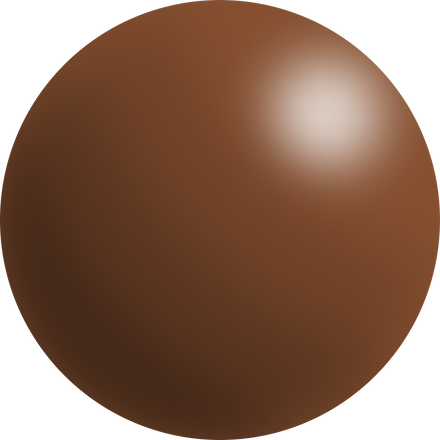 3D brown sphere element