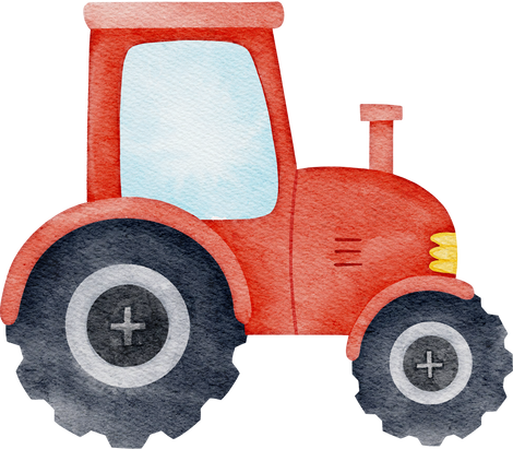 Watercolor Tractor illustration