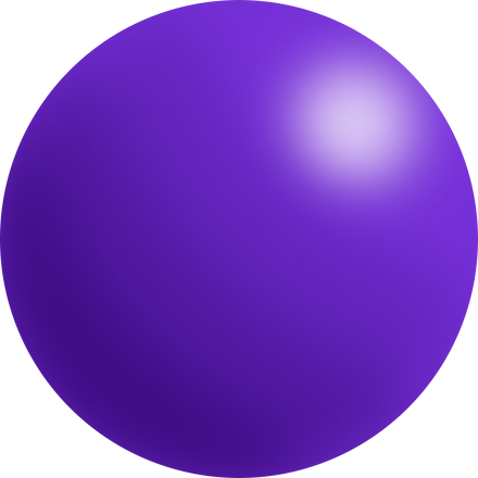 3D purple sphere element