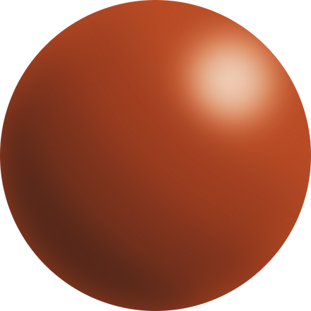 3D brown sphere element