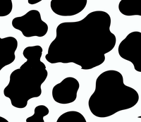 icon Funny Cow sticker black and white cow pattern print